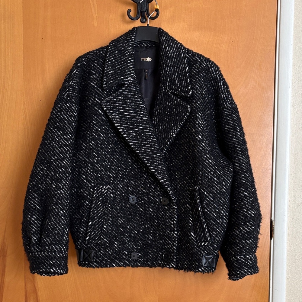 Maje Wool-blend Tweed Jacket - image 3